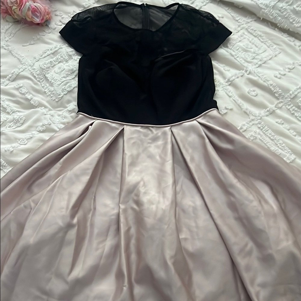 Betsy & Adam Black/ Pink Dress